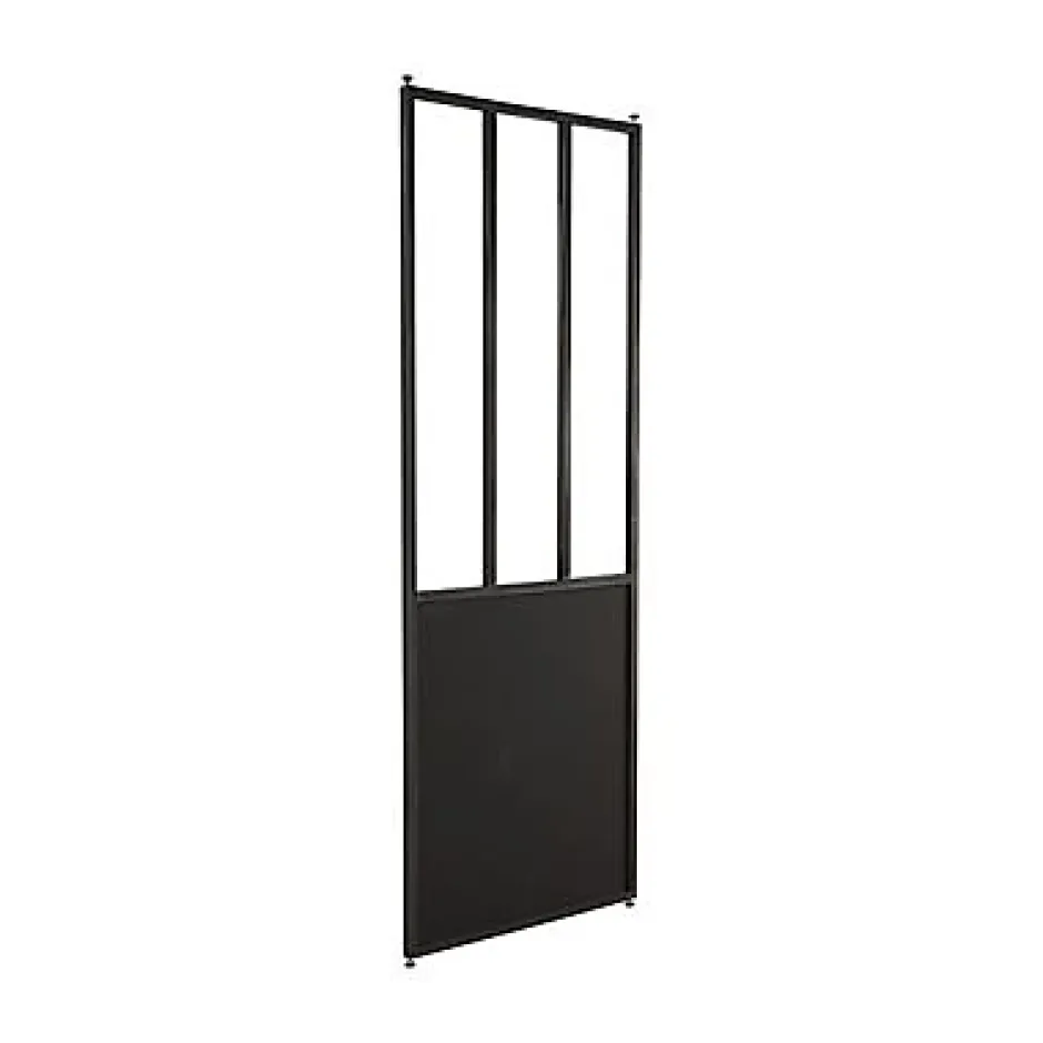 Geom Cloison amovible 3-en-1 esprit atelier Axioma noire H.250 x l.80 cm