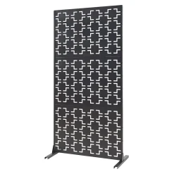 Casa.Pro Cloison de séparation Aaskis acier 200 x 100 x 50 cm noir