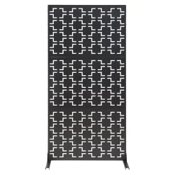 Casa.Pro Cloison de séparation Aaskis acier 200 x 100 x 50 cm noir