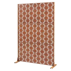 Casa.Pro Cloison de séparation Basciano pour extérieur et intérieur acier galvanisé 180 x 120 x 40 cm rouille