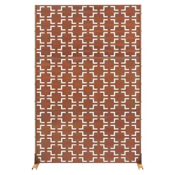 Casa.Pro Cloison de séparation Basciano pour extérieur et intérieur acier galvanisé 180 x 120 x 40 cm rouille