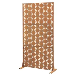 Casa.Pro Cloison de séparation Basciano pour extérieur et intérieur acier galvanisé 180 x 90 x 40 cm rouille