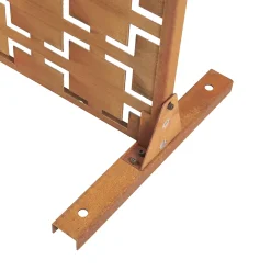 Casa.Pro Cloison de séparation Basciano pour extérieur et intérieur acier galvanisé 180 x 90 x 40 cm rouille