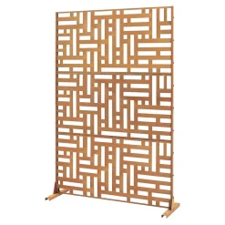 Casa.Pro Cloison de séparation Bernalda pour extérieur et intérieur acier galvanisé 180 x 120 x 40 cm noir