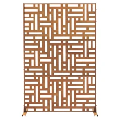 Casa.Pro Cloison de séparation Bernalda pour extérieur et intérieur acier galvanisé 180 x 120 x 40 cm noir