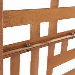 Casa.Pro Cloison de séparation Bernalda pour extérieur et intérieur acier galvanisé 180 x 120 x 40 cm noir