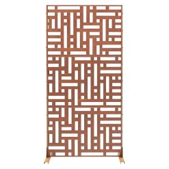 Casa.Pro Cloison de séparation Bernalda pour extérieur et intérieur acier galvanisé 180 x 90 x 40 cm rouille