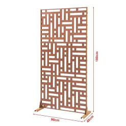 Casa.Pro Cloison de séparation Bernalda pour extérieur et intérieur acier galvanisé 180 x 90 x 40 cm rouille