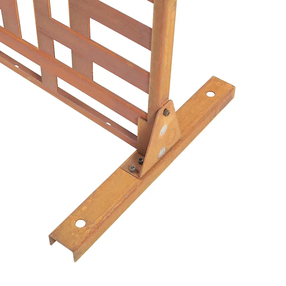 Casa.Pro Cloison de séparation Bernalda pour extérieur et intérieur acier galvanisé 180 x 90 x 40 cm rouille