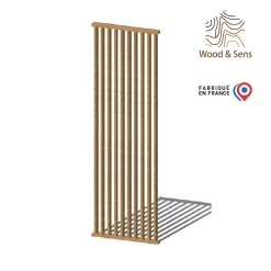 Cloison de séparation claustra droit chêne, H.2,54 m x l.80 cm, P.7,5 cm-Wood&Sens Discount