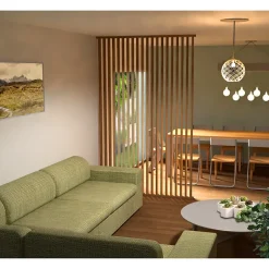 Cloison de séparation claustra droit chêne, H.2,54 m x l.80 cm, P.7,5 cm-Wood&Sens Discount