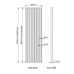 Cloison de séparation claustra droit chêne, H.2,54 m x l.80 cm, P.7,5 cm-Wood&Sens Discount
