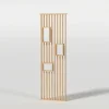 Wood&Sens Cloison de séparation claustra droit étagères chêne, H.2,54 m x l.80 cm, P.7,5 cm