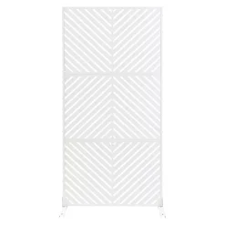 Cloison de séparation Kekan acier 200 x 100 x 50 cm blanc-Casa.Pro Hot