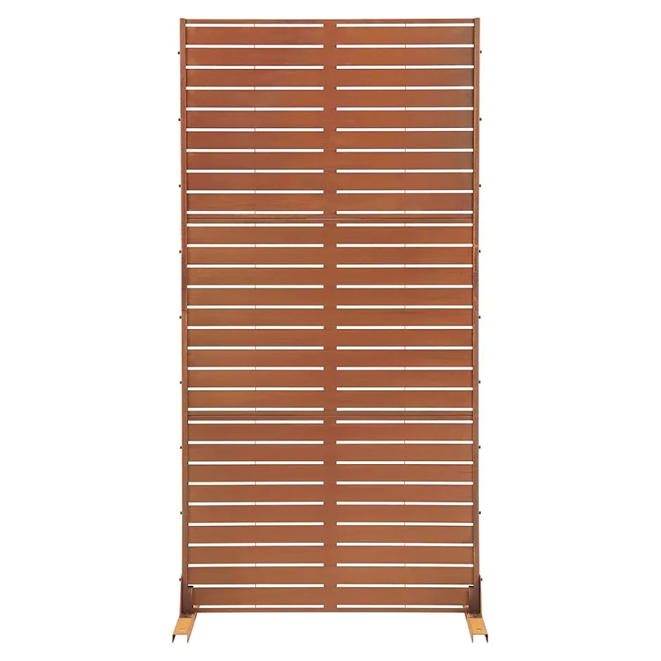 Cloison de séparation Nodepp pour extérieur et intérieur acier corten 180 x 90 x 40 cm rouille-Casa.Pro Sale