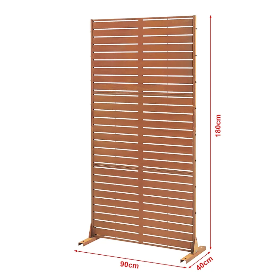 Cloison de séparation Nodepp pour extérieur et intérieur acier corten 180 x 90 x 40 cm rouille-Casa.Pro Sale