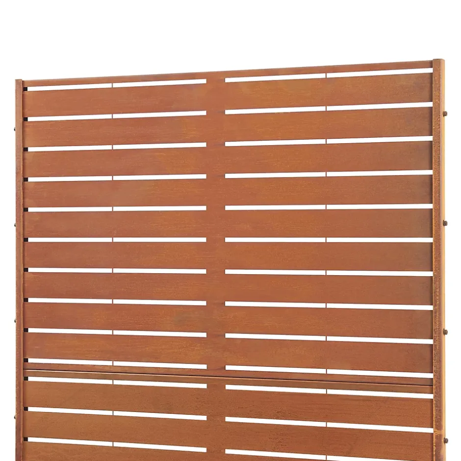 Cloison de séparation Nodepp pour extérieur et intérieur acier corten 180 x 90 x 40 cm rouille-Casa.Pro Sale