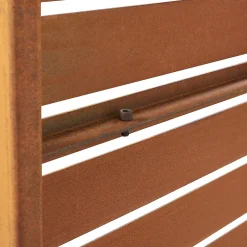 Cloison de séparation Nodepp pour extérieur et intérieur acier corten 180 x 120 x 40 cm rouille-Casa.Pro Hot