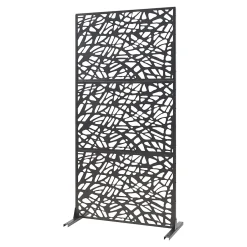 Casa.Pro Cloison de séparation Poskind acier 200 x 100 x 50 cm noir