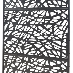 Casa.Pro Cloison de séparation Poskind acier 200 x 100 x 50 cm noir