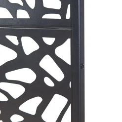 Casa.Pro Cloison de séparation Poskind acier 200 x 100 x 50 cm noir