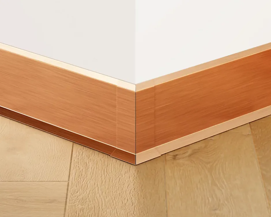 Ilcom Coin extérieur pour plinthe FL Cuivre satiné - 30mm x 80 mm x 0,65 ep.