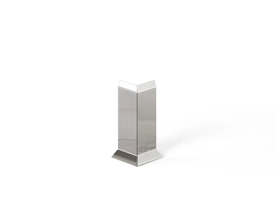 Ilcom Coin extérieur pour plinthe FL Argent satiné - 30mm x 60 mm x 0,65 ep.