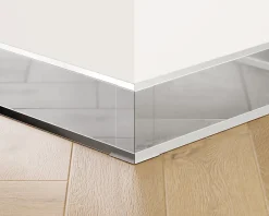 Ilcom Coin extérieur pour plinthe FL Argent satiné - 30mm x 60 mm x 0,65 ep.