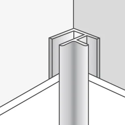 Coin profilé de finition alu pour dalles PVC Dumawall L. 260 x l 15cm x H. 1.5 cm Ép 5 mm