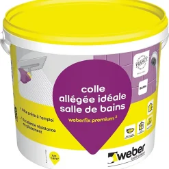 Colle allégée pour carrelage spéciale salle de bain .FIX PREMIUM ² (D2 ET) - Le Seau de 17 Kg - BLANC-Weber Sale