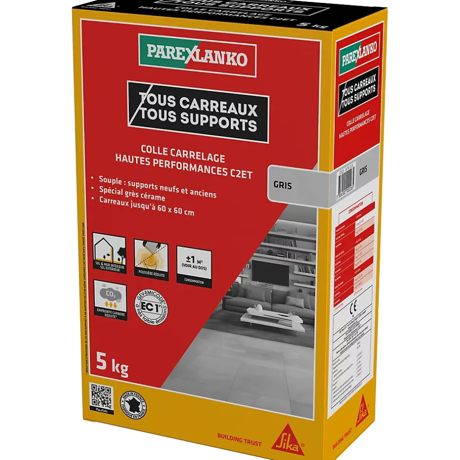 Parexlanko Colle carrelage grise hautes performances 5 kg