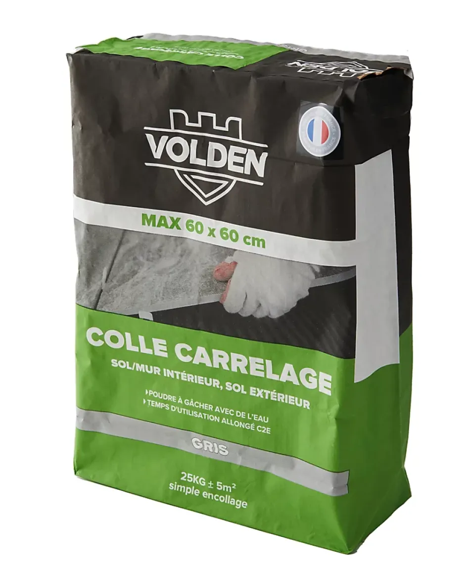 Volden Colle carrelage sol int/ext et mur intérieur gris C2E 25kg