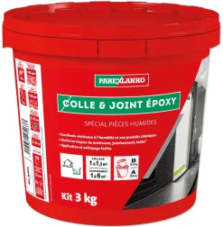 Colle et joint Epoxy spécial pièces humides Blanc 3 kg-Parexlanko Discount