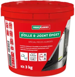 Parexlanko Colle et joint Epoxy spécial pièces humides Gris foncé 3 kg