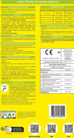 Colle fibrée terrasse balcon gris Weber 25kg-Weber Saint-Gobain Outlet