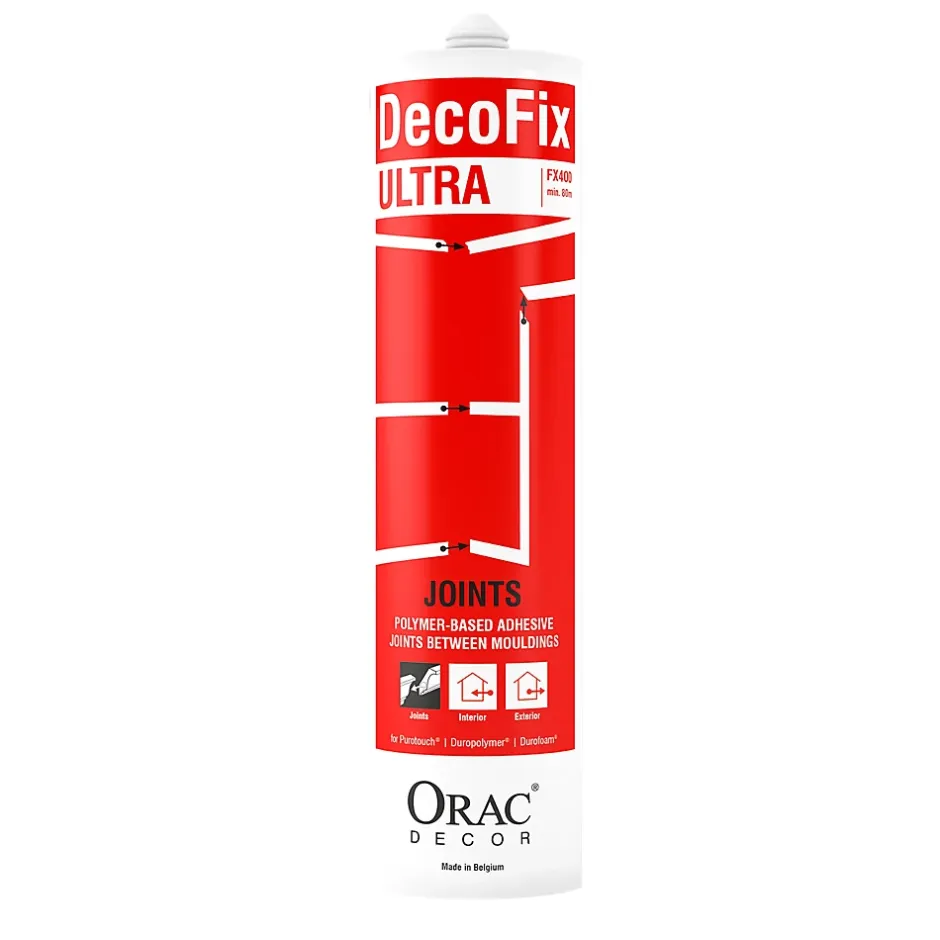 Colle Joint Decofix Ultra FX400 - Joint blanc base polymère pour joint entre profil A l'unité-Orac Decor Outlet