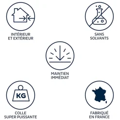 Bostik Colle lame décorative et lambris en PVC murale 3kg