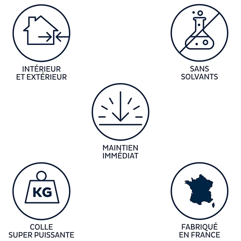 Bostik Colle lame décorative et lambris en PVC murale 3kg