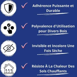 Codève Bois Colle Parquet - 1 L - Codeve Bois - Pour L'assemblage De Votre Parquet, Plancher, Escalier Ou Autre Sol En Bois.