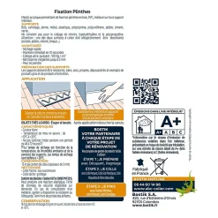 Colle Parquets Fixation Plinthes Cartouche 310 ml-Bostik Discount