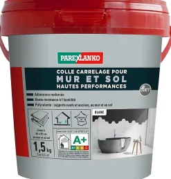 Colle pour carrelage mur et sol intérieur hautes performances blanc 1,5 kg-Parexlanko New