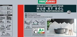 Colle pour carrelage mur et sol intérieur hautes performances blanc 1,5 kg-Parexlanko New