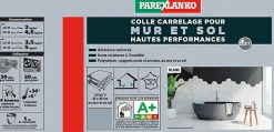 Parexlanko Colle pour carrelage mur et sol intérieur hautes performances blanc 15 kg
