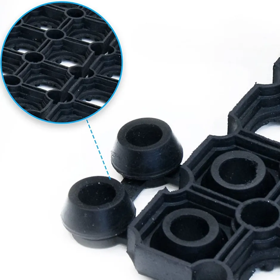 Floordirekt Connecteur 7 x 7 cm Pour relier tapis en caoutchouc