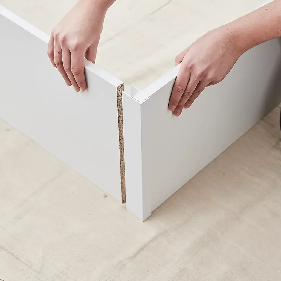 GoodHome Connecteur angle marlow blanc 300 mm