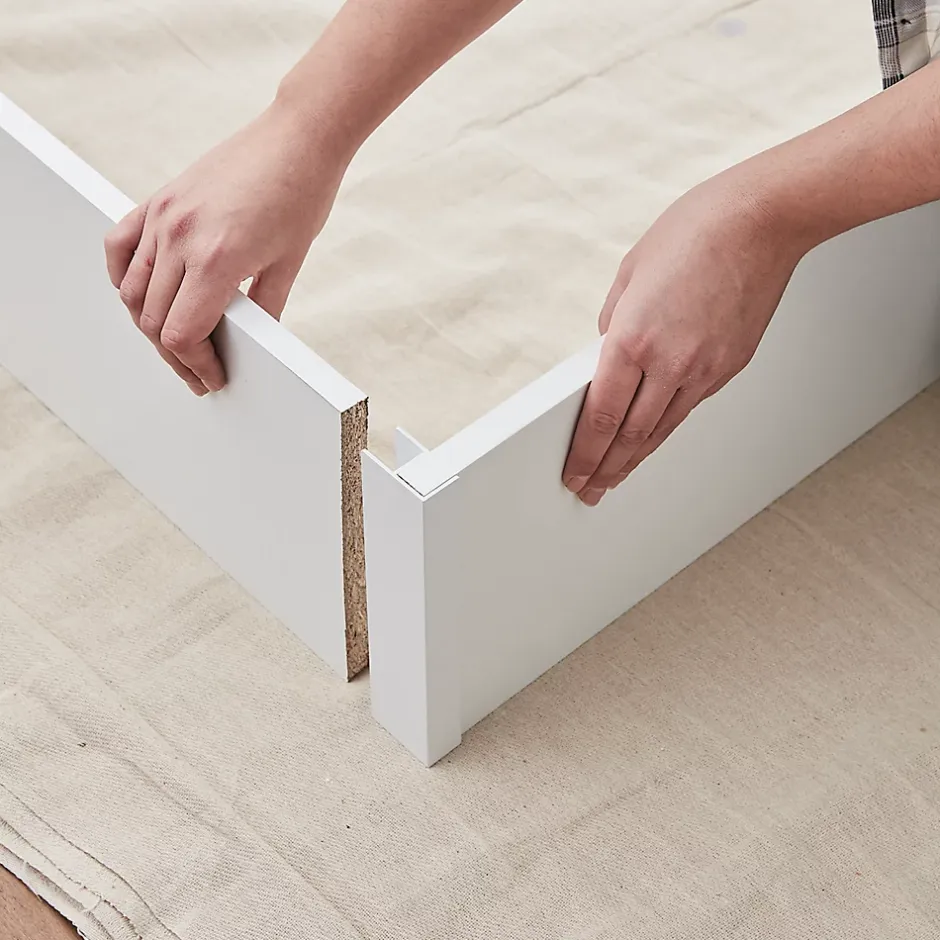 Connecteur angle marlow blanc 200mm-GoodHome Discount