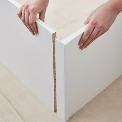 GoodHome Connecteur angle marlow blanc 400mm