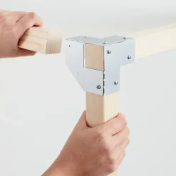 GoodHome Connecteur métal Elvet 3 tasseaux 38 mm