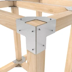 GoodHome Connecteur métal Elvet 3 tasseaux 38 mm