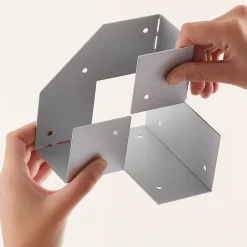 GoodHome Connecteur métal Elvet 3 tasseaux 60 mm